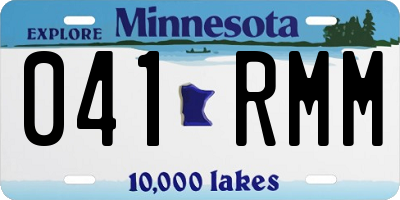 MN license plate 041RMM