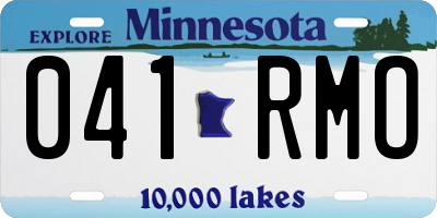 MN license plate 041RMO