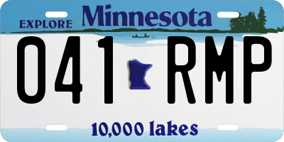 MN license plate 041RMP
