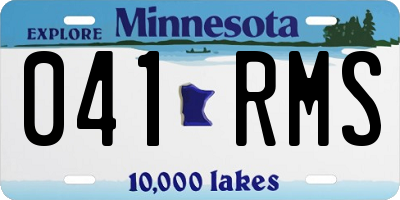 MN license plate 041RMS