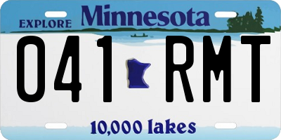 MN license plate 041RMT