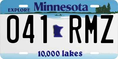 MN license plate 041RMZ