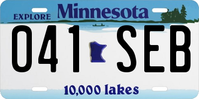 MN license plate 041SEB