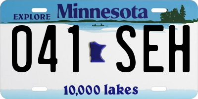 MN license plate 041SEH