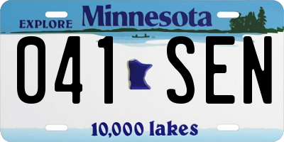 MN license plate 041SEN