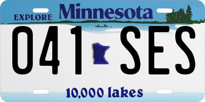 MN license plate 041SES