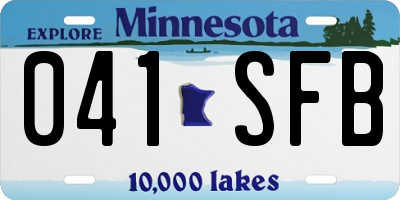MN license plate 041SFB