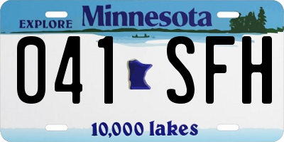 MN license plate 041SFH