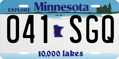 MN license plate 041SGQ