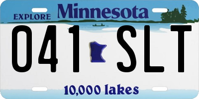 MN license plate 041SLT