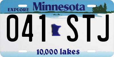 MN license plate 041STJ