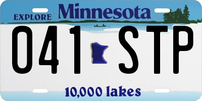 MN license plate 041STP