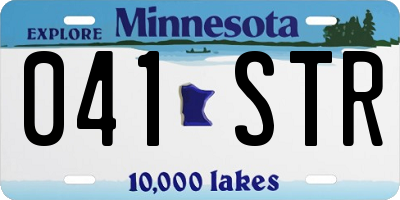 MN license plate 041STR