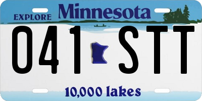 MN license plate 041STT