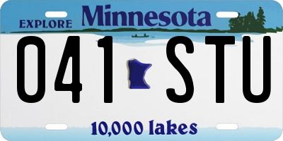 MN license plate 041STU