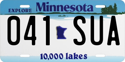 MN license plate 041SUA