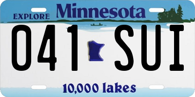 MN license plate 041SUI