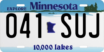 MN license plate 041SUJ
