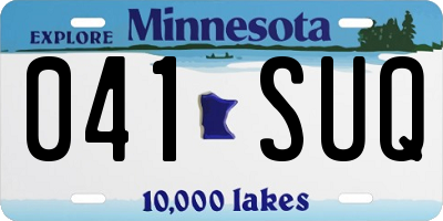 MN license plate 041SUQ