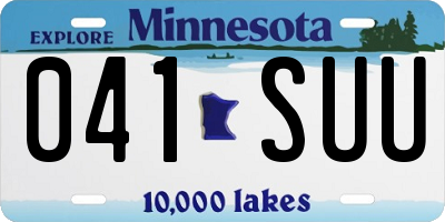 MN license plate 041SUU