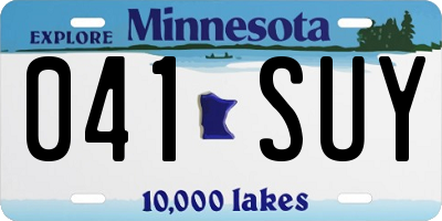 MN license plate 041SUY