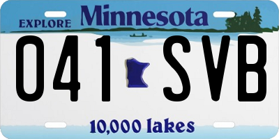 MN license plate 041SVB