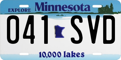 MN license plate 041SVD