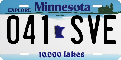 MN license plate 041SVE