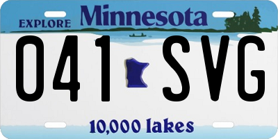 MN license plate 041SVG