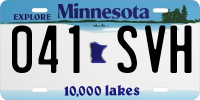 MN license plate 041SVH