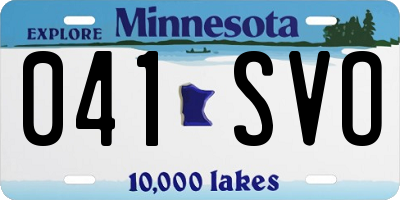 MN license plate 041SVO