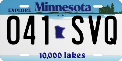 MN license plate 041SVQ