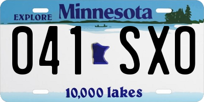 MN license plate 041SXO