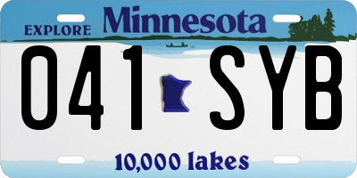 MN license plate 041SYB