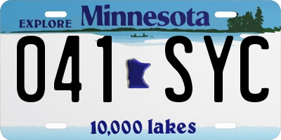 MN license plate 041SYC