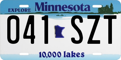 MN license plate 041SZT