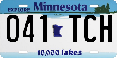 MN license plate 041TCH