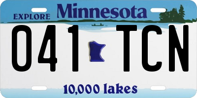 MN license plate 041TCN