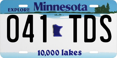 MN license plate 041TDS