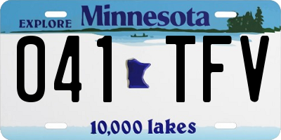 MN license plate 041TFV