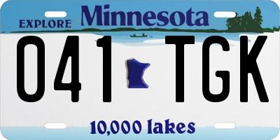 MN license plate 041TGK