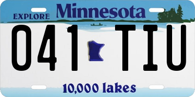 MN license plate 041TIU
