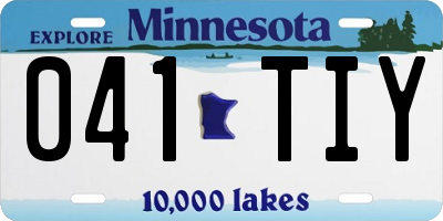 MN license plate 041TIY