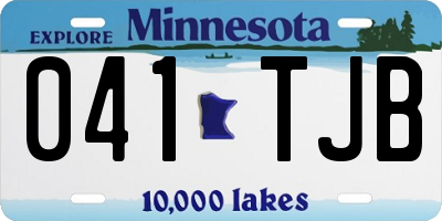 MN license plate 041TJB