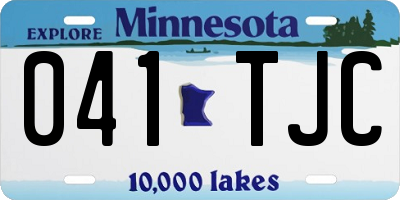 MN license plate 041TJC