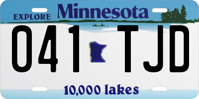 MN license plate 041TJD