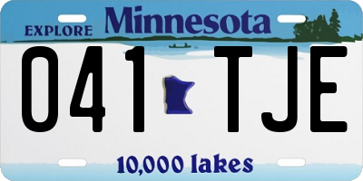 MN license plate 041TJE