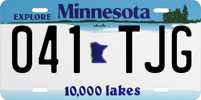 MN license plate 041TJG