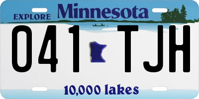 MN license plate 041TJH