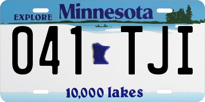 MN license plate 041TJI